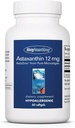 Allergy Research Group Astaxanthin 12mg Supplément - de microalgues organiques, santé des yeux, AstaZine Astaxanthin, antioxydant naturel, santé de la peau, soutien de la fonction cérébrale, softgels - 60 Compte