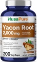 Extrait de racine de Yacon NusaPure 2000mg 200 Capsules végétariennes (Extrait 4:1, non OGM, végétalien)