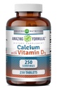 Formules étonnantes Calcium avec supplément de vitamine D3 (comprimés) Non-OGM (sans gluten) Fabriqué aux États-Unis (1 Pack, 250 Compte)