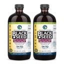Amazing Herbs Premium Huile de Graine Noire - Sans gluten, sans OGM, Nigella pressée à froid Sativa aide à la santé digestive, le soutien immunitaire, la fonction cérébrale - 16 Fl Oz (paquet de 2)