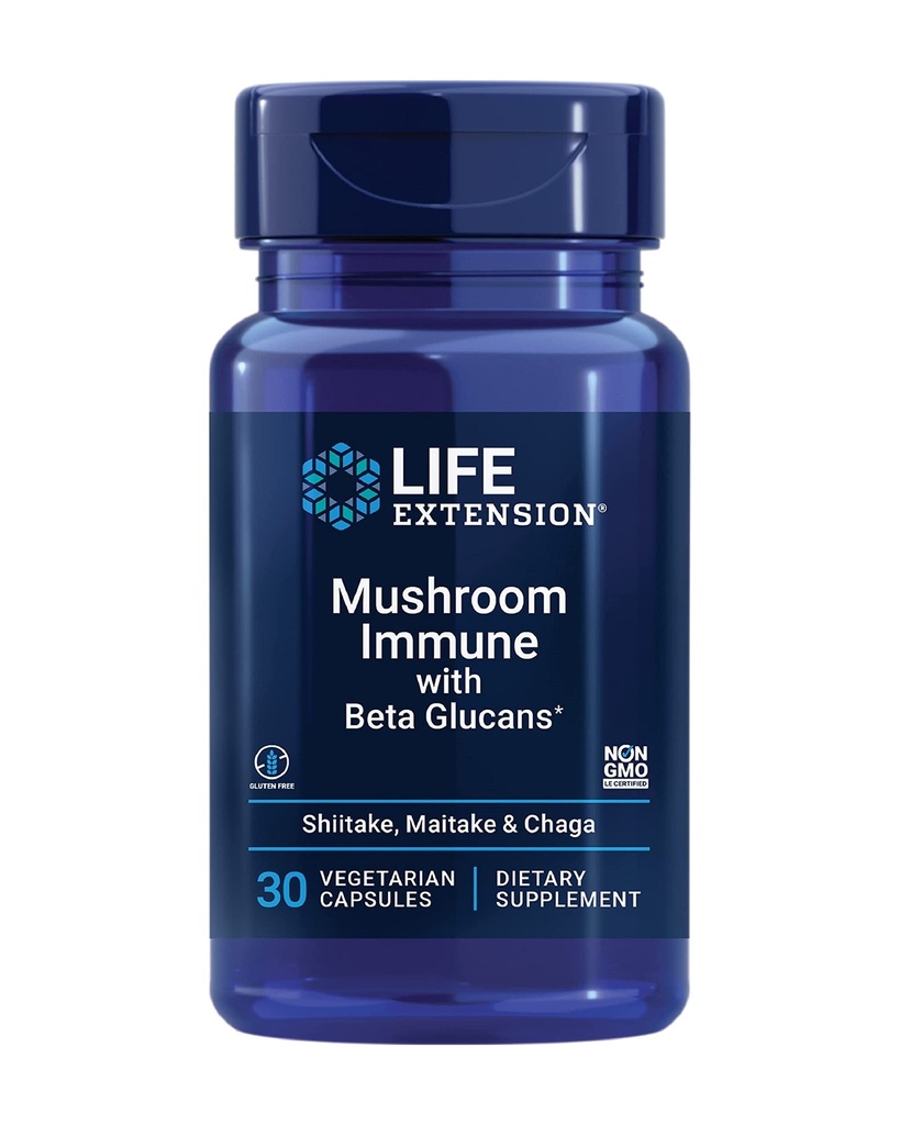 Immune de Champignon Life Extension avec Beta Glucans