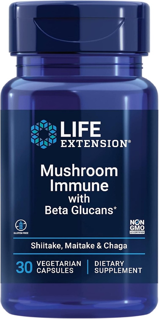 Immune de Champignon Life Extension avec Beta Glucans