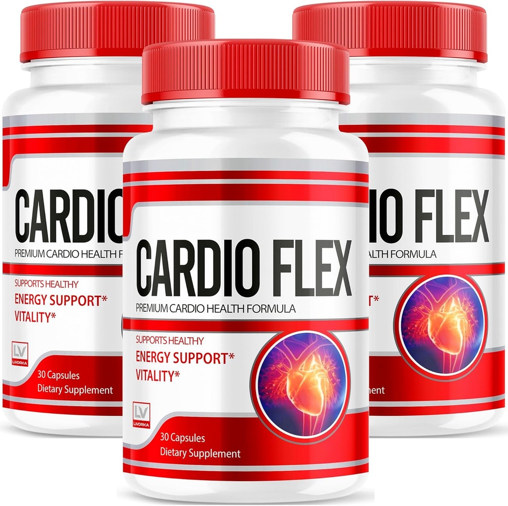 LIVORKA 3 Pack - Piles Cardio Flex, Capsules Cardio Flex, Capsules Cardio Flex, Capsules Cardio Flex, Cardio Flex, Pills Cardio Flex, 30 Capsules par bouteille pendant 90 jours