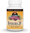 Source Naturals Resveratrol, pour le coeur et le vieillissement en santé* 200 mg - 60 comprimés
