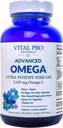 Vital Pro Naturals - Avancé Omega Wild Captured Norwegian Fish Oil avec 2350mg de supplément d'acide gras Omega 3 de haute puissance EPA DHA et DPA pour le cerveau et le cœur 60 Softgels (Packaging May Vary)