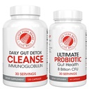 Kit de déshabillage de la fougère argentée - 30 jours - Nettoyer quotidiennement (1 bouteille = 120 capsules) et probiotique ultime (1 bouteille = 60 capsules) - Immunoglobulines et spores formant des probiotiques