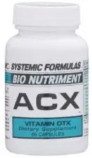 Repliage Formules systémiques Bio Nutriment ACX Vitamine DTX 60 Capsules