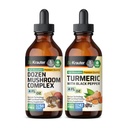 Teinture Dozen Mushroom 4 Fl. Oz. & Teinture Turmère 4 Fl. Oz.