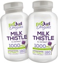 1000mg Thistle de lait aide à maintenir une fonction hépatique saine, optimiser la santé, libération rapide, suppléments sans gluten - 6-Meth Supply (2 Pack)