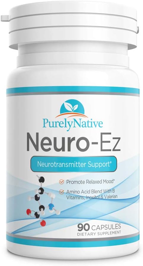 Neuro-Ez Amino Acid Blend with B Vitamines & Valerian Neurotransmetteur Support encourage l'humeur relaxante une expérience vraiment calmante