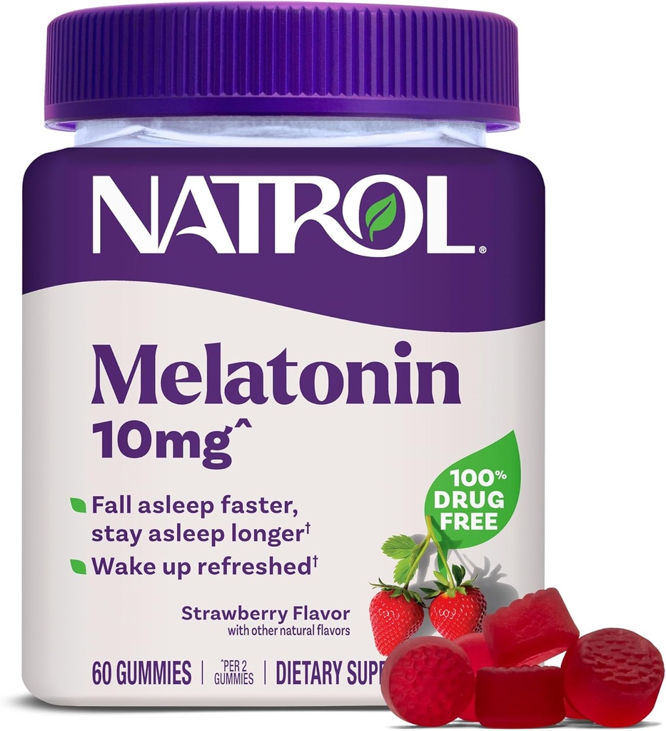 Natrol 10mg Melatonin Gummies Strawberry Flavor