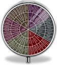 Wheel of Feelings and Emotions - 3-Compartment Round Pill Organizer - Stainless Steel - Portable & Compact - Ideal for Small Pills & Vitamins - Perfect for Travel & Daily Use