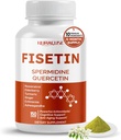 Formule de fisétine 10-en-1 - avec resvératrol de la quercetine de la spermidine, mûre aînée, sans OGM curcuma, sans gluten, sans soja