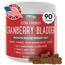 iHeartDogs Extra Strength Urinary, Bladder, & Rein Support for Dogs – Cranberry, D-Mannose et Echinacea aide à maintenir la santé urinaire, renforce la faiblesse et l'incontinent Bladder