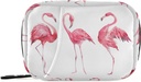 Aquarelle Flamingos Pill Box 7 Day Pill Case Travel Pill Organizer Bag avec zipper Portable Weekly Case Taille compacte pour le support de supplément de vitamine
