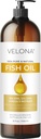 Oil Omega-3 de poisson par Velona - 32 Fl Oz , 100% Huile de transporteur pure et naturelle , 100% raffiné , Vitamine E , D, Omega-3 , Cuisson, peau, visage, corps, soins capillaires , Utilisation aujourd'hui - Profitez des résultats