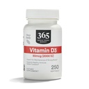 365 par marché des aliments entiers, vitamine D3 2000 UI, 250 ct
