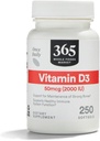 365 par marché des aliments entiers, vitamine D3 2000 UI, 250 ct