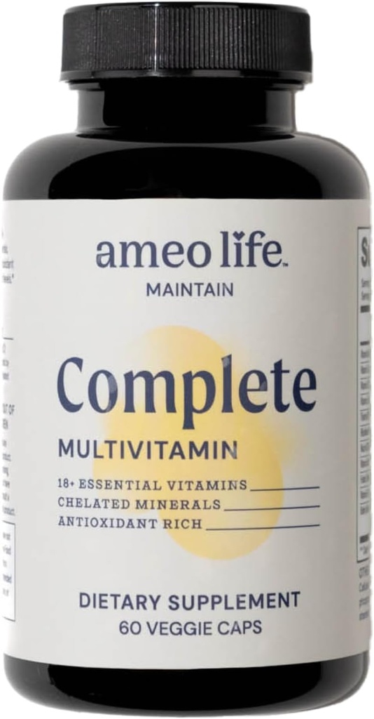 Multivitamine quotidienne pour les hommes et les femmes adultes – Multivitamines chélatées avec Zinc, Biotine, Iodine, Chromium, Manganèse et Vitamines A, B6, B12, C, D, E – Immune complète et support énergétique – 60 capsules