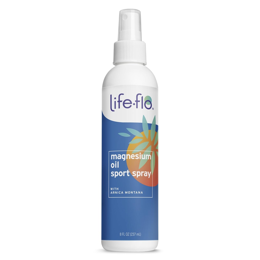 Spray de sport pour l'huile de magnésium, avec le chlorure de magnésium de Zechstein Sebed Plus Arnica, calme et rafraîchit les muscles et les articulations après l'exercice, garantie de 60 jours, non testé sur les animaux, 8oz