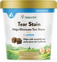 NaturVet – Taie de Tear Plus Lutein – Élimine les étamines de Tear malsaine – amélioré avec extrait de canneberge, racine de marshmallow et racine de raisin de l'Oregon – pour chiens et chats – 70 chews doux