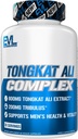 Evlution Nutrition Tongkat Ali - Supplément Homme Santé + Vitalité - 800mg Tongkat Ali + 200mg Tribulus - Soutien Performance - Vegan + Capsules Sans gluten - 30 portions