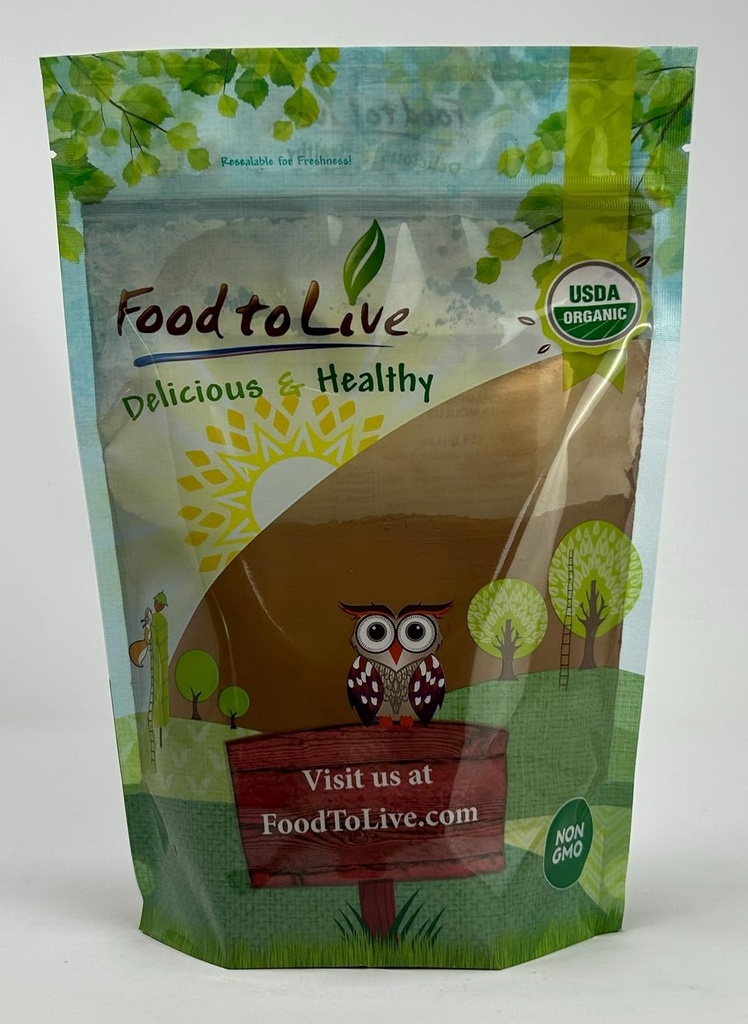 Food to Live Bio Chaga Poudre de Champignon, 1 Pound – Tous les aliments végétaux naturels super pour l'immunité et le bien-être holistique. Riche en antioxydants et en emballages nutritifs. Non-OGM. 100% pur. Casher