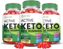 (3 Pack) Keto actif Gommies de vinaigre de cidre de pomme Formule avancée 1000MG ActiveKeto Gommies de cidre de pomme formule avec le jus de betterave grenade poudre B12 végétalien non OGM 180 Gommys