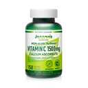 Vitamine non acide douce C 1500mg – Ascorbate de calcium à haute absorption pour le soutien immunitaire et antioxydant – 150 Capsules de Veggie