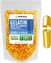 XPRS Nutra Taille 1 Capsules vides - 500 Compte Capsules de gélatine vides - Pills Bricolage Capsule Remplissage - Pure Pilule Gel Caps pour Do-It-Youlf Suppléments (Or)