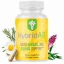HybridAR Rapid Sinus Relief and Calm – Soutien et médecine rapides sans somnolence - Décongestions naturelles pour adultes avec antihistamine, quercetine et Butterbur pour allergies - 30 capsules