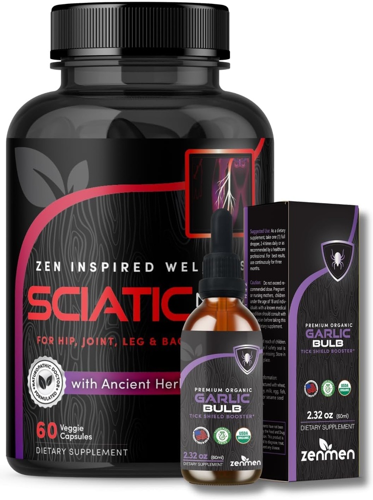 Zenmen Garlic Tincture and Sciatic Nerve Support Bundle