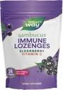 NatureS Way Sambucus Immune Lozenges, Vitamine C de haute puissance, Elderberry, Saveur de cerise sauvage, 24 Lozenges (paquetage mai Vary)