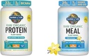 Garden of Life Bio Vegan Non aromatisé Protéines Poudre 22g Protéines brutes complètes à base de plantes et de protéines végétales Poudre - Raw Organic Meal Replacement Shakes - Vanille - Pois Protéines