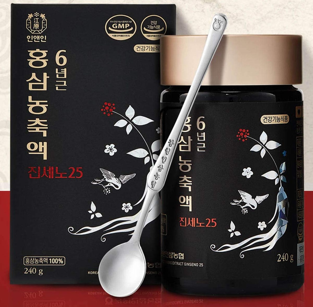 Gangwoninsam] Extrait de ginseng rouge coréen Ginseno25 240g / 8.46 fl. oz– Contient 100 % extrait de racine de ginseng rouge pur de 6 ans