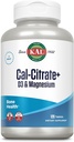 KAL Cal-Citrate+, Calcium Citrate Plus Vitamine D-3 et 500 mg de Magnésium, Bons et Dents Santé Soutien, sans gluten et laboratoire vérifié pour la qualité, 30 portions, 120 comprimés