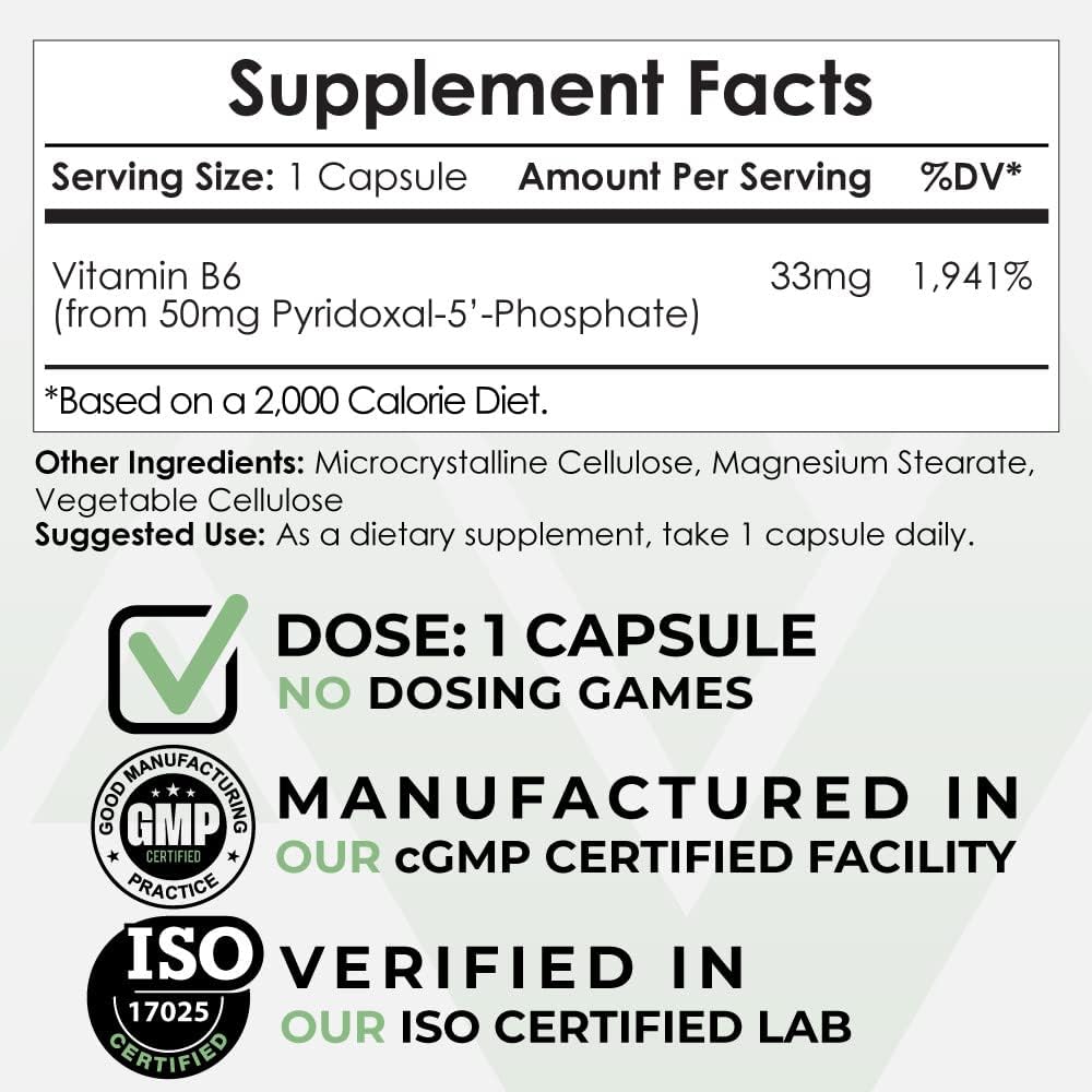 Pyridoxal-5'- Capsules de phosphates (P5P)