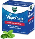 Vicks VapoPads original Menthol Scent - Vapor Pads Recharge pour les humidificateurs Vicks et les inhalateurs à vapeur, Scent Pads pour la congestion et le soulagement de la toux, 20-Pack, boîte couleur mai Vary