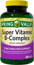 Aug Spring Valley Super Vitamine B-Complex, Métabolisme Support, Comprimés Complément alimentaire, 250 Compte