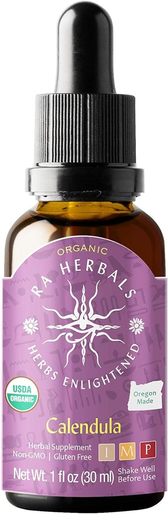 Ra Herbals Organic Calendula Liquid Extract - Detox Support - 1 fl oz