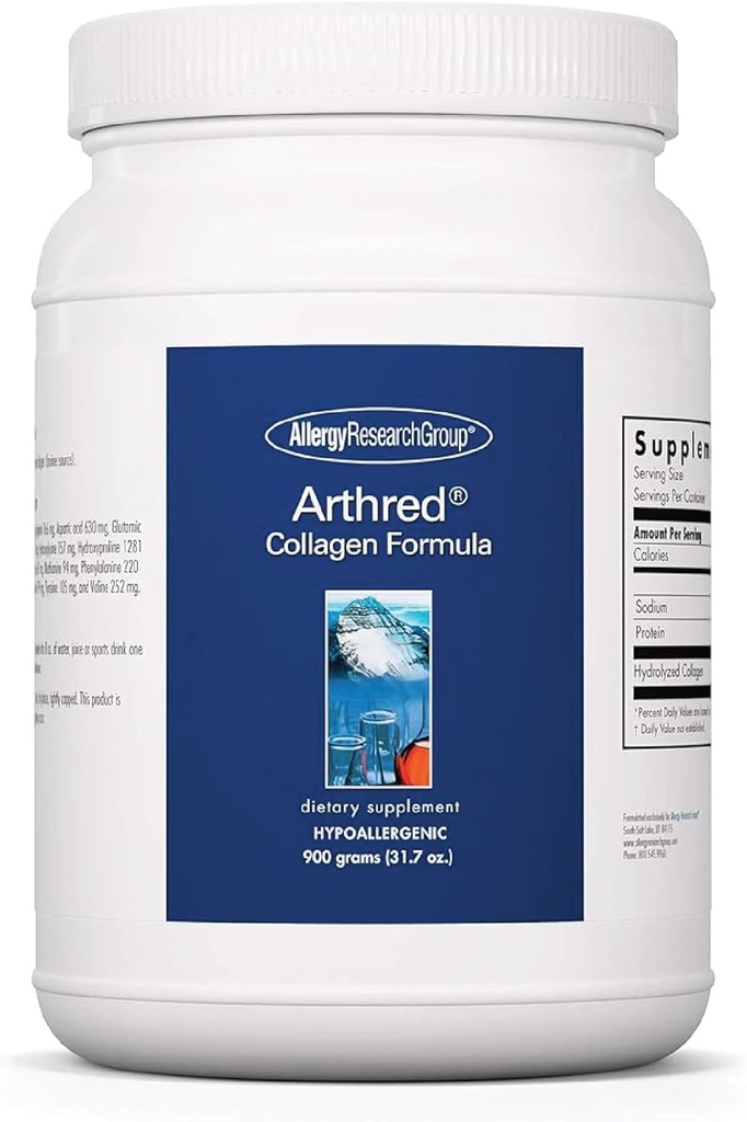 Allergy Research Group Collagen Powder for Men & Women - Collagen Peptides, Arthred Supplement, Bovine Sourced, Arthred Powder, Collagen Formula, Hydrolyzed Collagen - 31.7 Oz