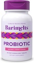 Barimelts Probiotic, 5 milliards CFU - 60 comprimés à dissolution rapide (2 mois d'approvisionnement) - Probiotiques sans sucre pour les femmes, soutien de la santé git après chirurgie bariatrique, saveur de cerise naturelle