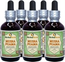 Muira Puama (Ptychopetalum Olacoides) Glycérite, extrait liquide sans alcool biologique (marque: HerbalTerra, fièrement fabriqué aux États-Unis) 5x2 fl.oz (5x60 ml)