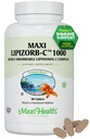 Maxi Santé Vitamine liposomique C 1000mg Comprimés avec mélange digestif, Vitamine C à forte dose très absorbante, Supplément de soutien immunitaire formulé par le médecin non-OGM Kosher (90 Nombre)