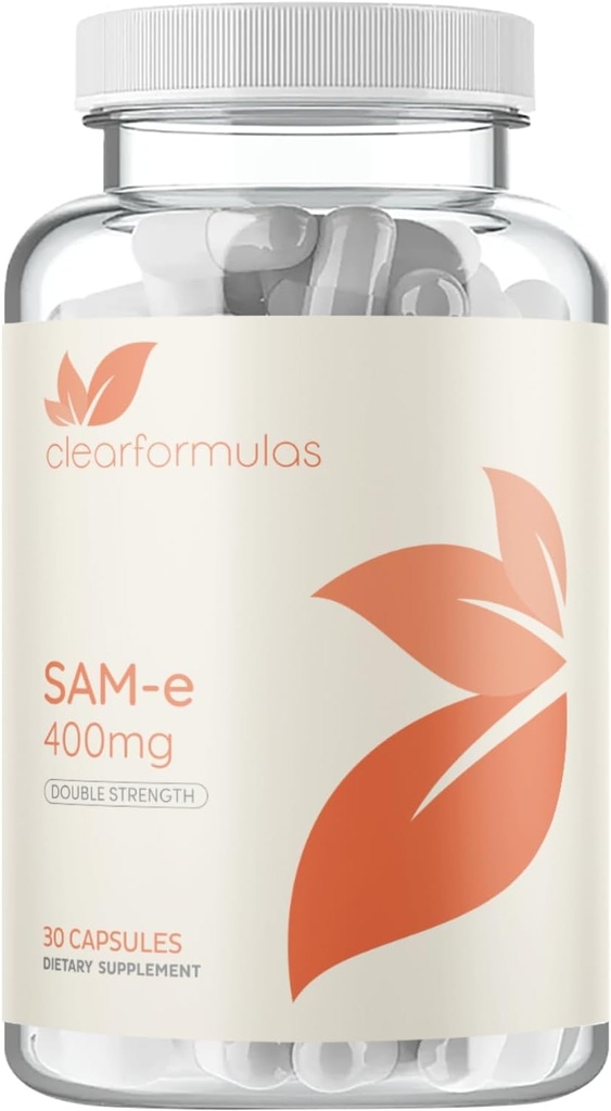 Bioactive SAM-e 400mg - Supplément SAM-e haute résistance avec la forme S,S biologiquement active pour le foie et l'humeur - Vegan Non-OGM Preservative Free - Fabriqué aux États-Unis (30 services)