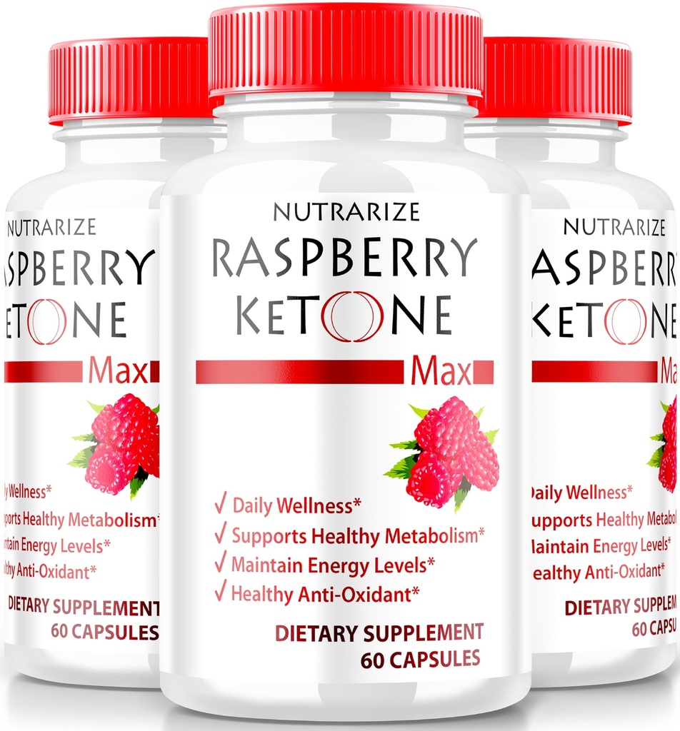 (3 Pack) Cétones framboises, Cétones framboises officielles pour la perte de poids, Keto formule tout-naturelle pour débloquer votre corps et des objectifs de remise en forme, RaspberryKetone 1200MG Supplément, Commentaires (180 Capsules)