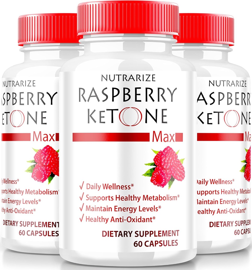 (3 Pack) Cétones framboises, Cétones framboises officielles pour la perte de poids, Keto formule tout-naturelle pour débloquer votre corps et des objectifs de remise en forme, RaspberryKetone 1200MG Supplément, Commentaires (180 Capsules)