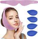 NEWGO Sagesse Dents Ice Pack Head Wrap pour chirurgie buccale visage, Jaw Ice Pack pour visage avec 4 pack de gel froid chaud pour TMJ, extraction de dents, récupération de la tonsillectomie - violet