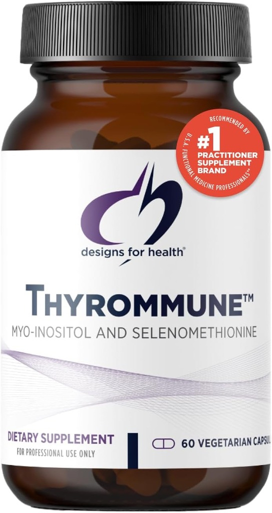 Designs For Health Thyrommune - Supplément de soutien thyroïde avec Sélénium (Sélénométhionine) + Myo-Inositol - Vegan & sans gluten (60 capsules)