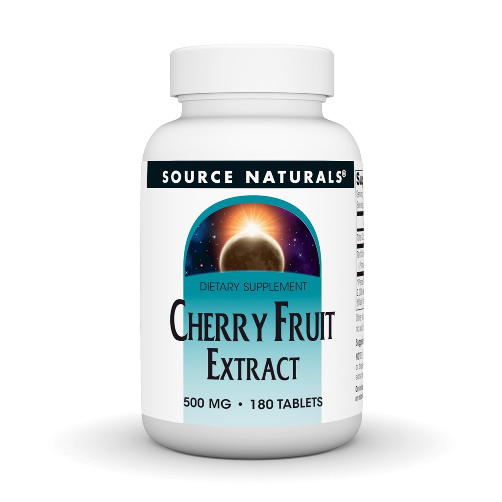 Source naturelle Extrait de cerise, source naturelle de flavonoïdes Cela agit comme antioxydants*, 500 mg - 180 comprimés
